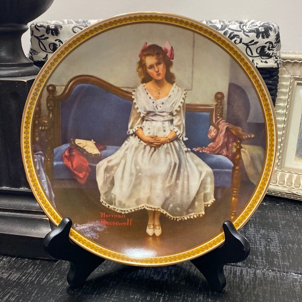 “Waiting At The Dance” Knowles China Norman Rockwell Plate!